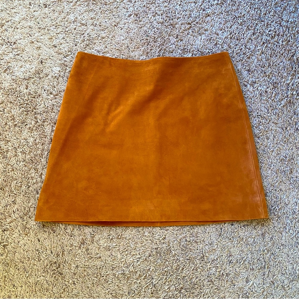 J Crew Collection goat suede mini skirt
